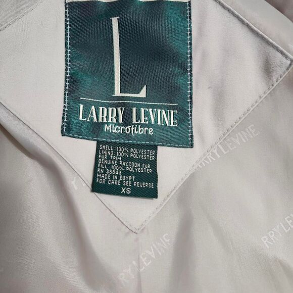 Larry Levine Coat Puffer Beige DOWN FILLED - Picture 3 of 8